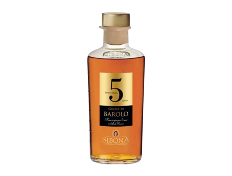 Aguardente Grappa SIBONA Invecchiata Nebbiolo Barolo 5 Anos Garrafa Medium (0.5 L - 1 Unidade)