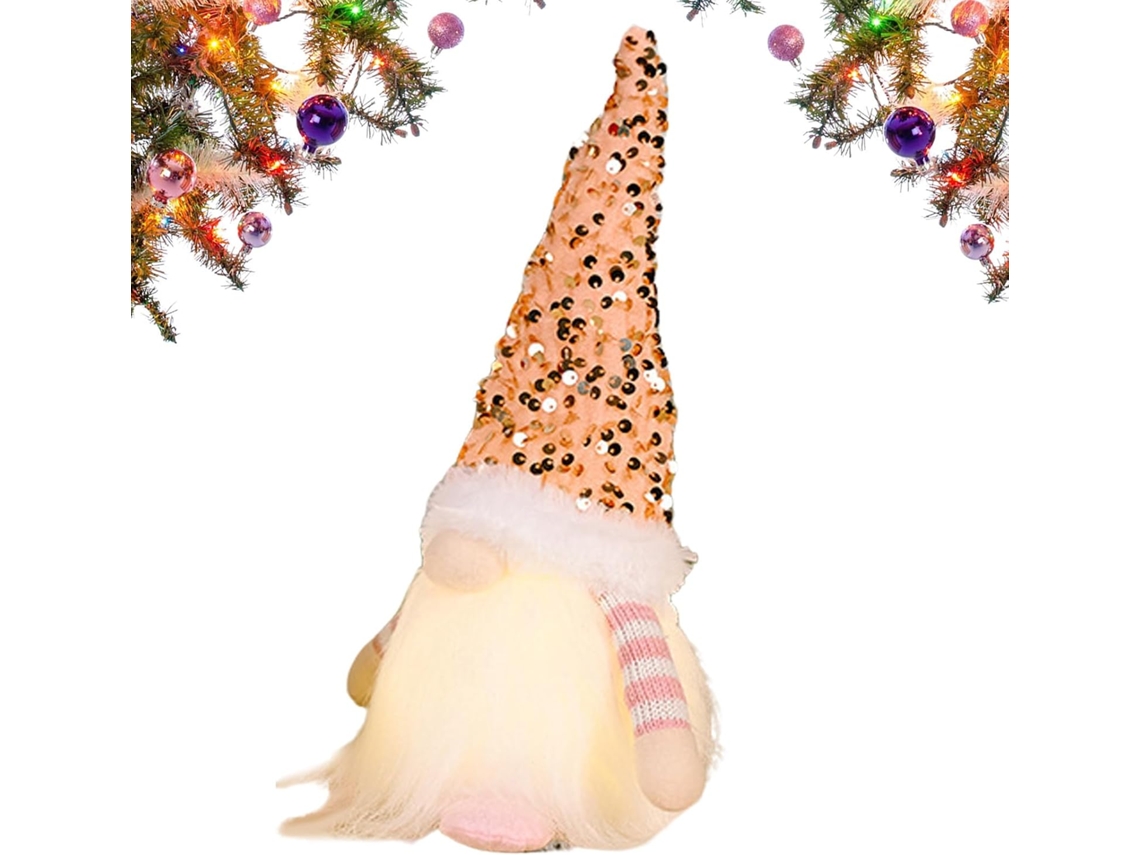 Gnomos De Pelúcia Para Decoração De Natal, 30 Centímetros, Com Lantejoulas Luminosas |