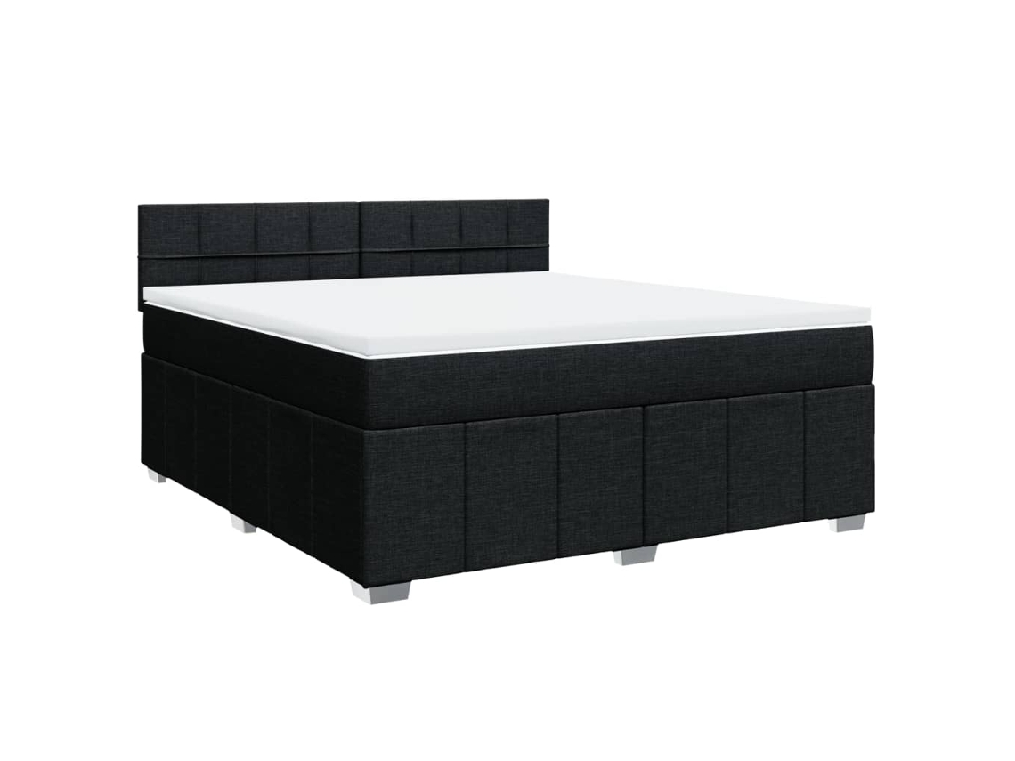 Cama com Molas/colchão 180x200 Cm Tecido Preto MAISON EXCLUSIVE