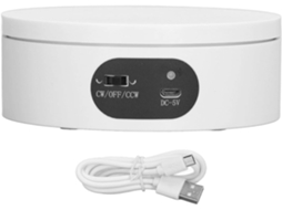 Plplaaoo Suporte Giratório De 4, 7 Polegadas Com Rotação Automática E Baixo Ruído, Alimentado Por Bateria Usb, Ideal