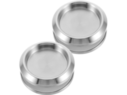 Conjunto De 2 Puxadores Redondos Em Aço Inoxidável Para Porta Vidro Banheiro, Cor Prata, Resistentes E Ideais Para Uso