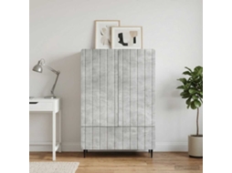 Vidaxl Buffet Cinzento Cimento 66 X 34,5 X 97 Cm Derivados De Madeira