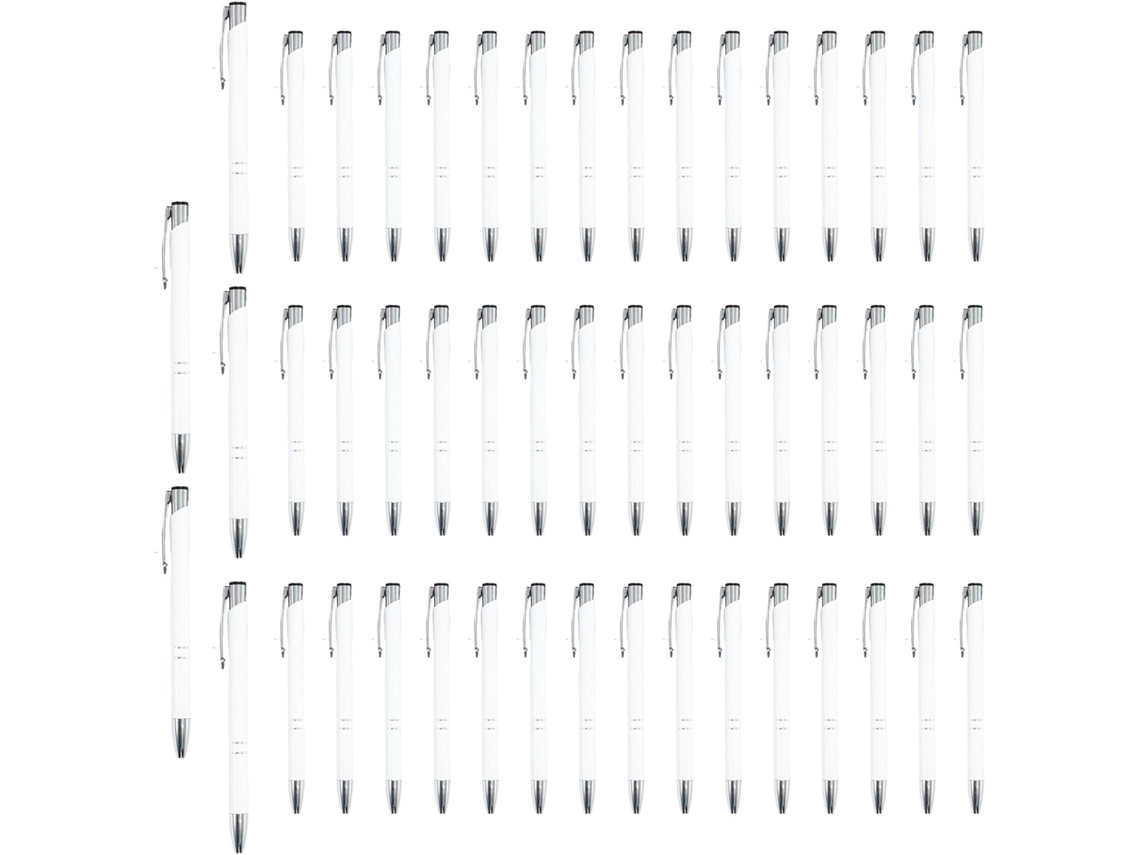 Conjunto De 50 Canetas Esferográficas Metálicas Para Escritório| Materiais De Multifuncionais E Modernos Com