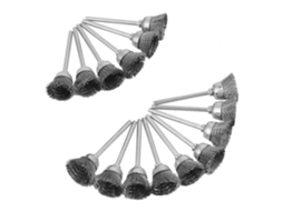 15 Peças Mini Escova De Aço Fio Roda De Polimento Para Lixadeira Ferramenta Rotatória (3*15mm)