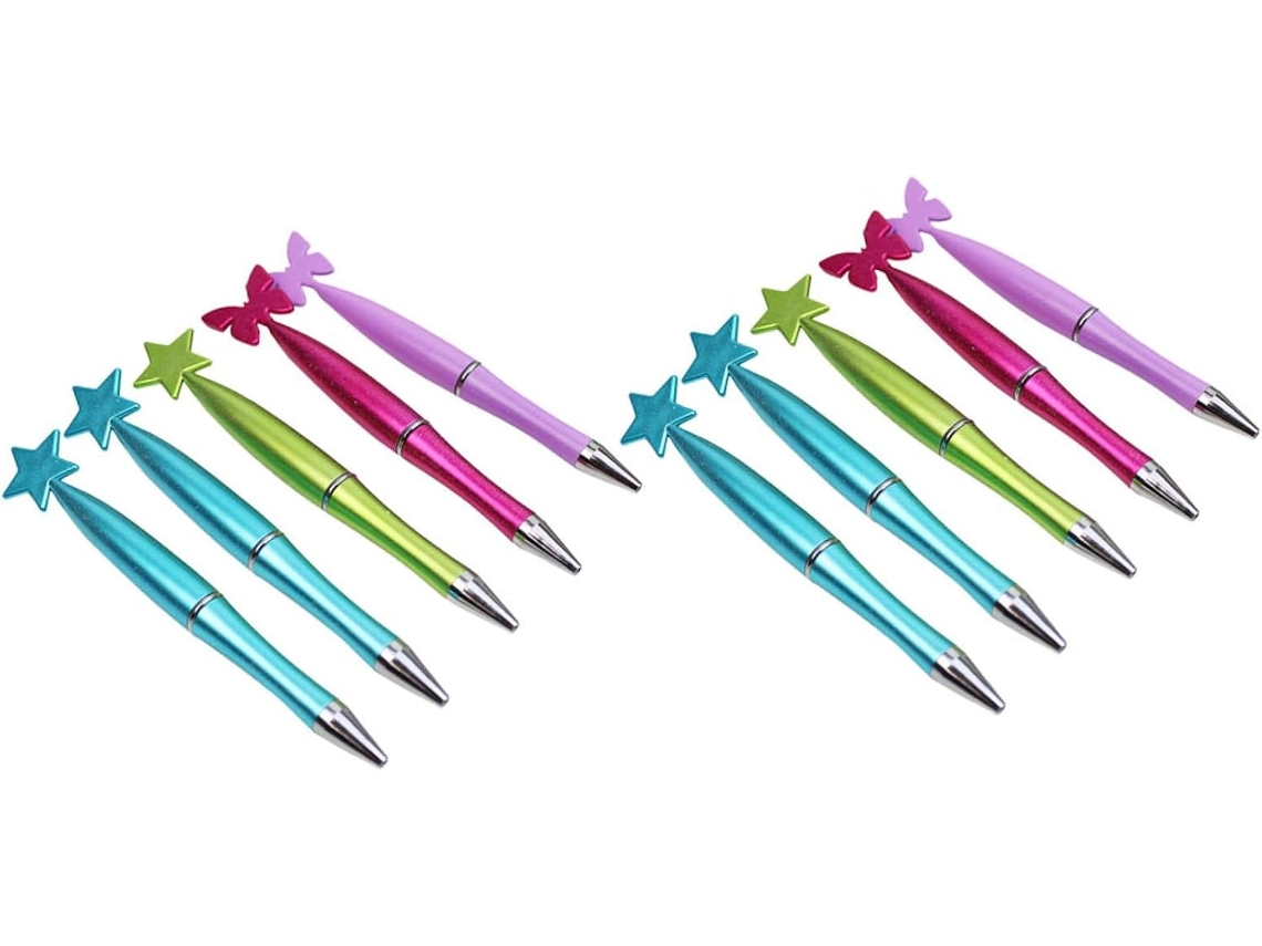 Conjunto De 10 Canetas Esferográficas Nuobesty Com Design Borboleta,