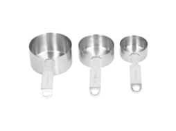 Conjunto de 3 Colheres de Medição em Aço Inoxidável 304 para Cozinha e Baking