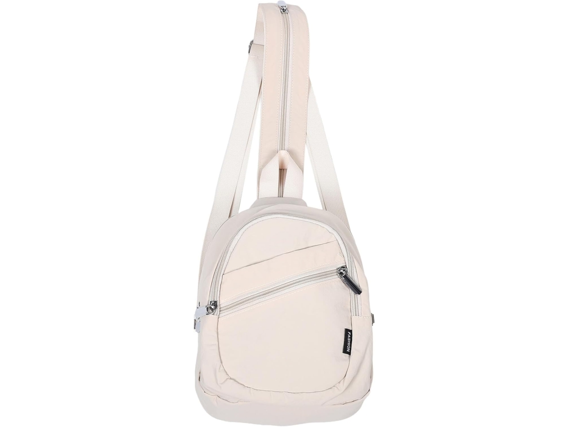 Mochila Feminina Casual, Bolsa De Ombro Pequena, Bolsa De Mão Para Viagens, Caminhadas E Festivais, Bege