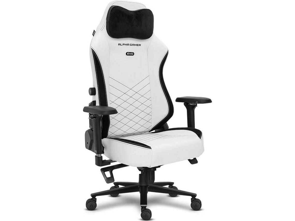 Cadeira Gaming ALPHA GAMER Alegra Evo PU Leather (White Frost)
