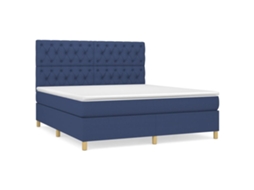 Box Spring Bed, Box Spring Beds Vidaxl Azul Tecido (160 X 200 Cm)