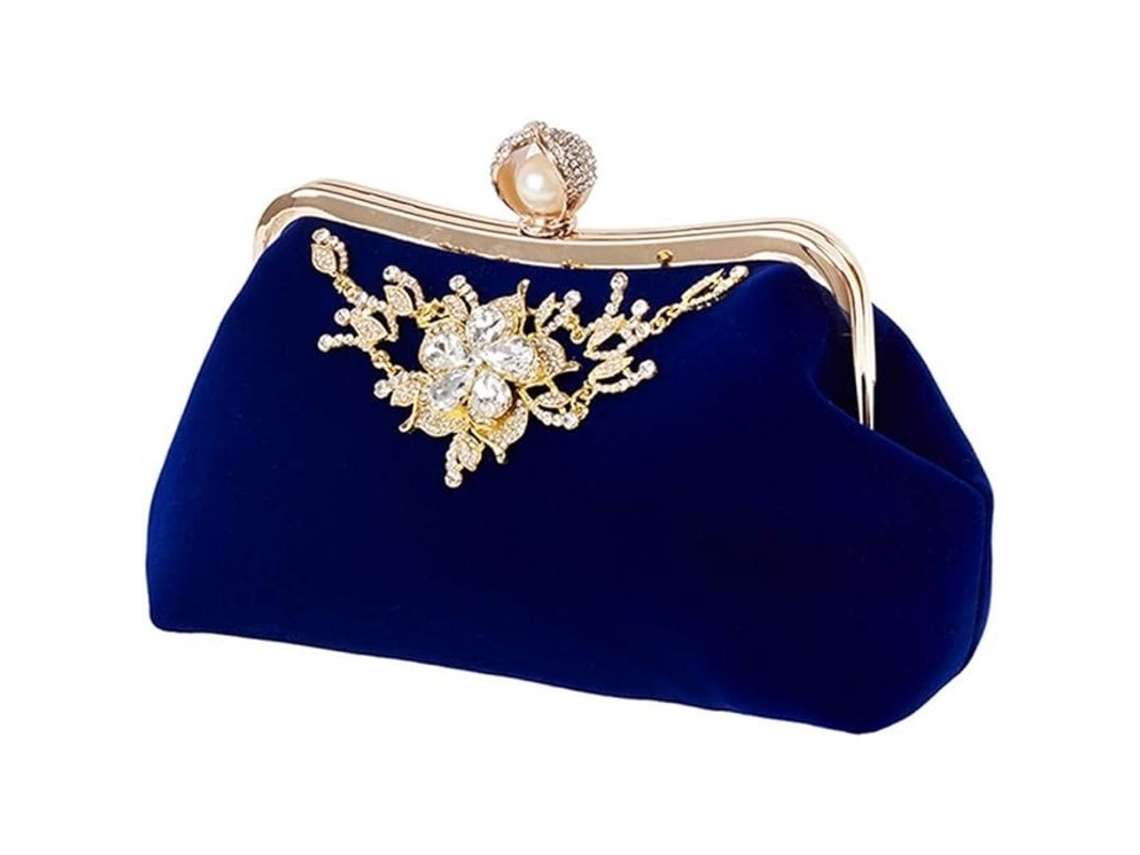 Bolsa de Tecido para Mulher, Clutch de Noite, Corrente, Festa, Casamento, Diamantes | S/MARCA