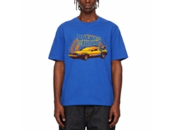 Rockinstone Back To The Future Movie Yeller Solid Royal Adult T-shirt Size:xl