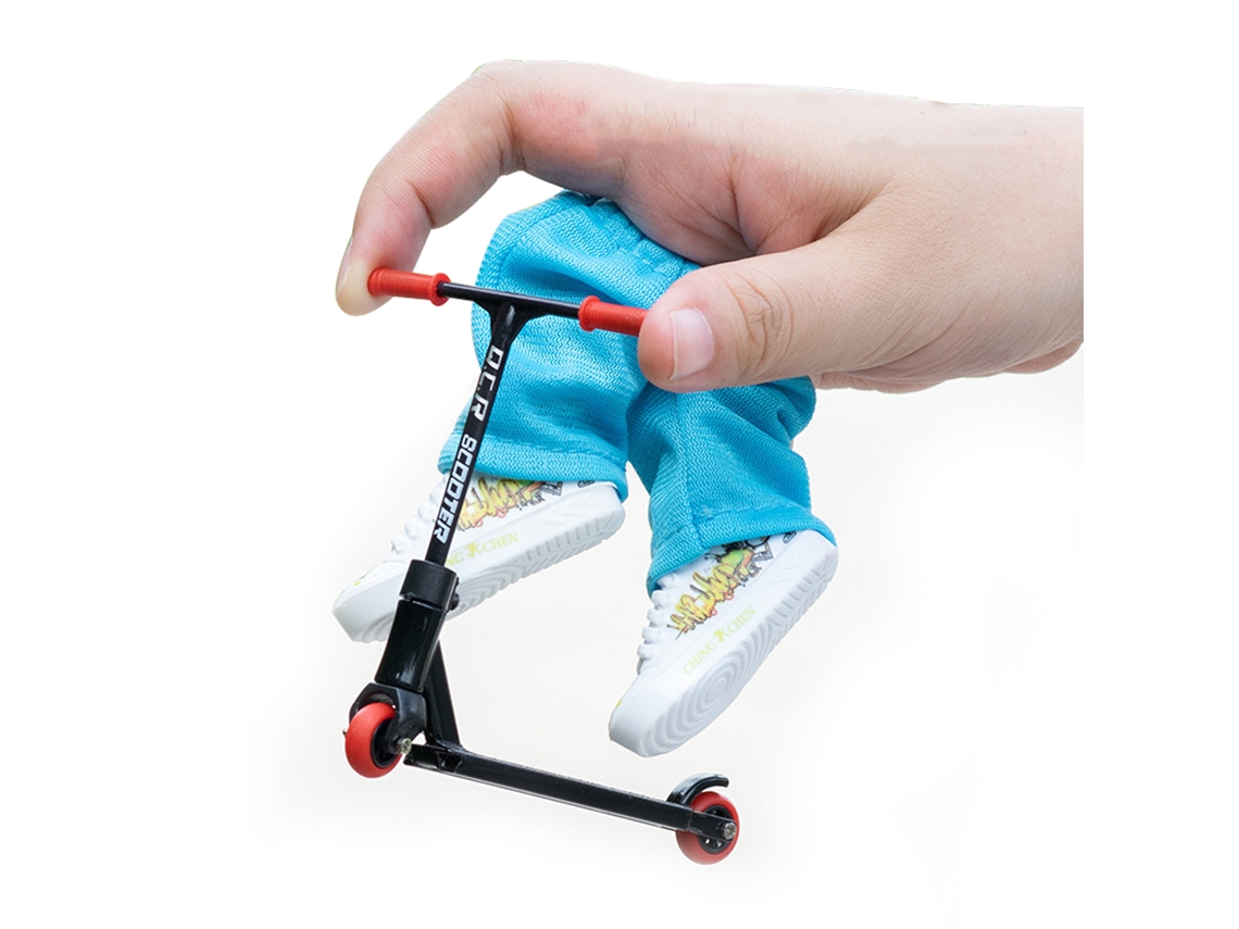Primerox conjunto de Brinquedo de Scooter de Dedo Seguro Educativo Divertido Mini Brinquedo Preto