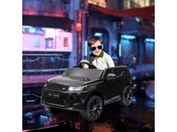 Carro Infantil Elétrico Discovery Sport 12v Para Crianças De 3 A 6 Anos - Preto Com Controle Remoto E Faróis De Led