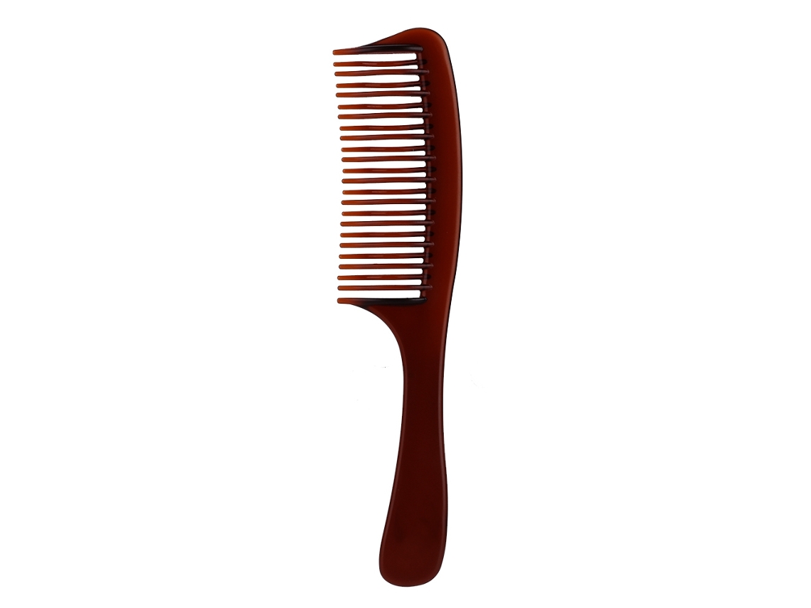 Pente De Cabelo Para Homens Com Dentes Largos De Abs Para Penteado De Cabelo Oleoso - Marrom