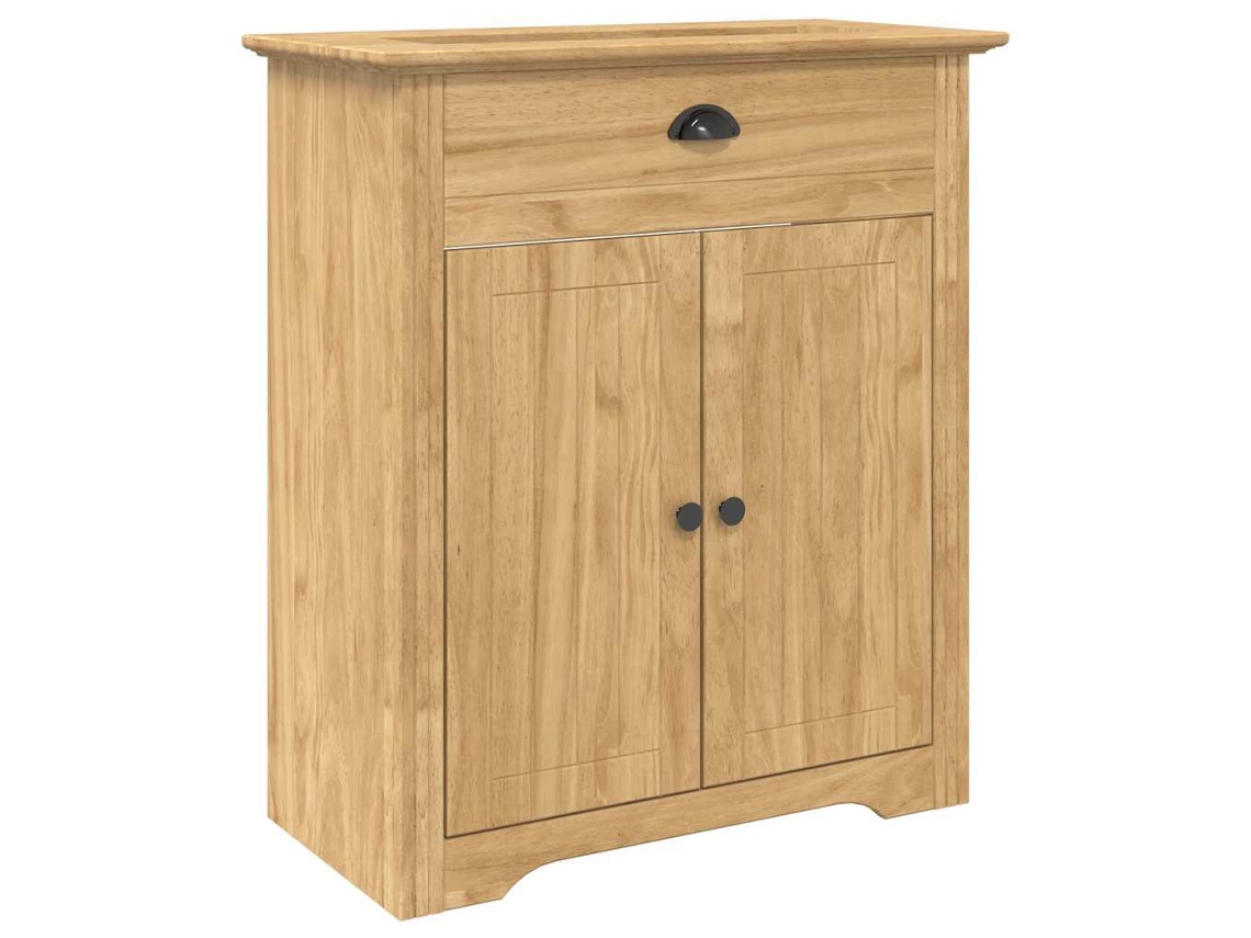Vidaxl Armário De Banheiro Com Porta Bodo Marrom Mel 70 X 35 X 80 Cm
