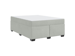 Conjunto 1 Estrutura Da Cama Vidaxl Cinzento-claro Tecido (140 X 200 Cm)