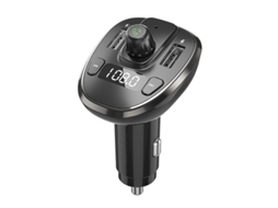 Transmissor Fm YIZHOOD Hands-Free Wireless Bluetooth Car Audio Mp3 Player com 3.4A Carga Rápida Dual Usb Port Car Charger Preto
