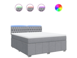 Box Spring Bed, Box Spring Beds Vidaxl Cinzeto Tecido (180 X 200 Cm)