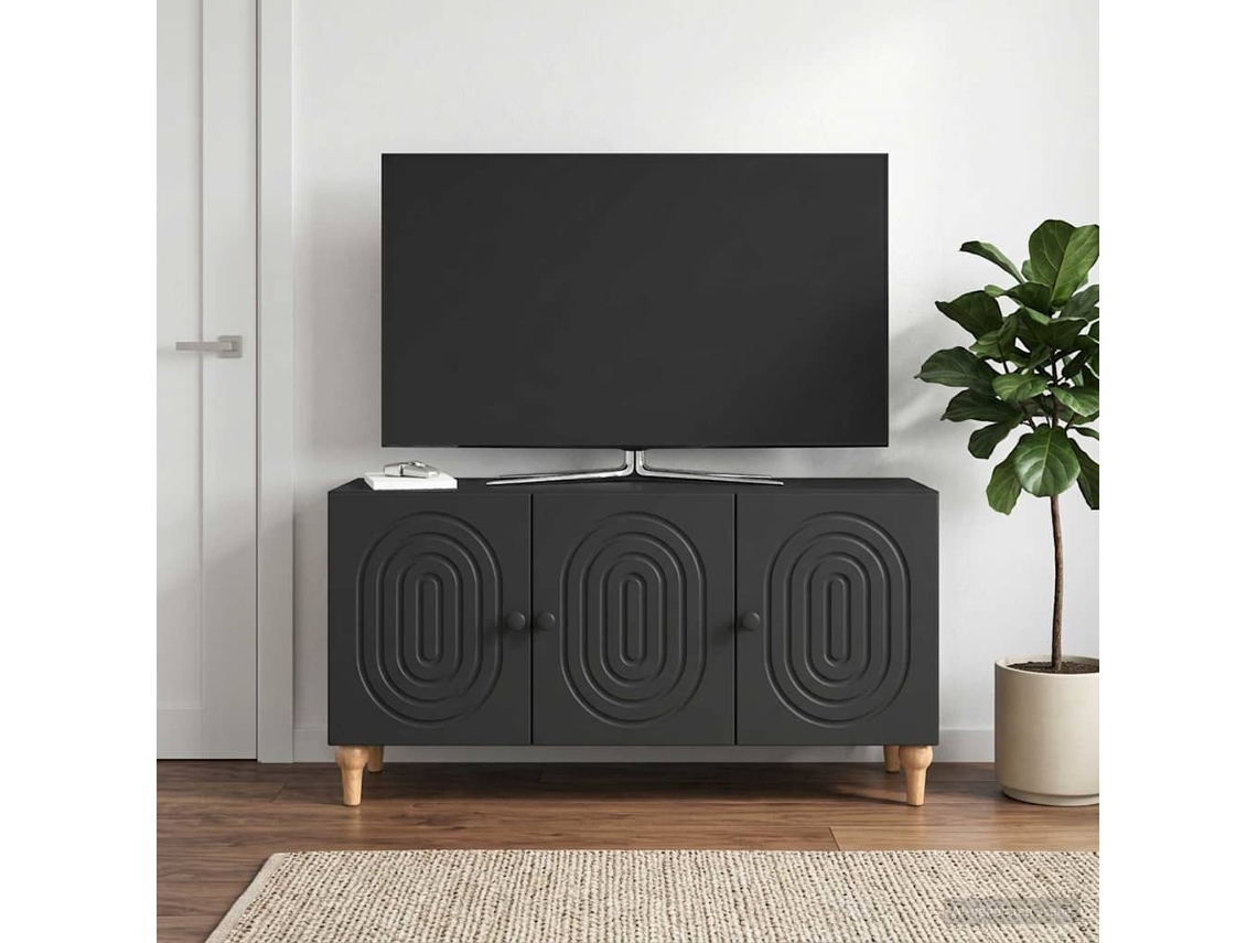 Vidaxl Gabinete Para Tv 99 X 34,5 X 50 Cm Preto Derivados De Madeira