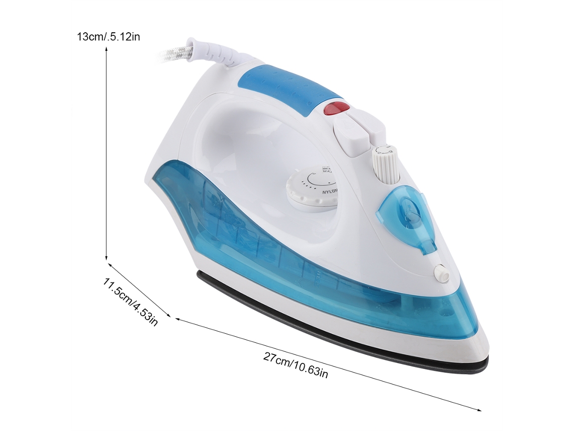 Ferro De Passar A Vapor Elétrico Portátil, Plugue Ue 220v 1600w, Ferro De Passar A Seco E Úmido De Alta Qualidade Para Casa, Azul Slowmoose