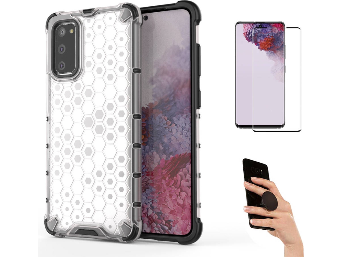 Kit Capa e Película Samsung S20 Flexguard Rumble Y Popsocket
