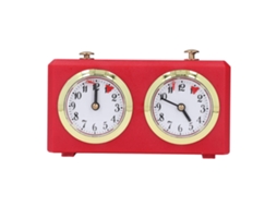 Relógio De Xadrez Mecânico Profissional Digital Sem Bateria Vintage Portátil Vermelho