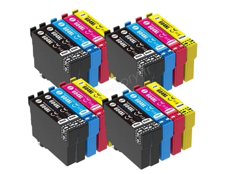 Cartuchos De Tinta Shop Story E604xl_8n4chq Pacote De 20 Compatível Com Epson Multicor