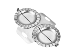 1 Molde Semiautomático De Aço Inoxidável Para Dumplings Com Cabeça Dupla