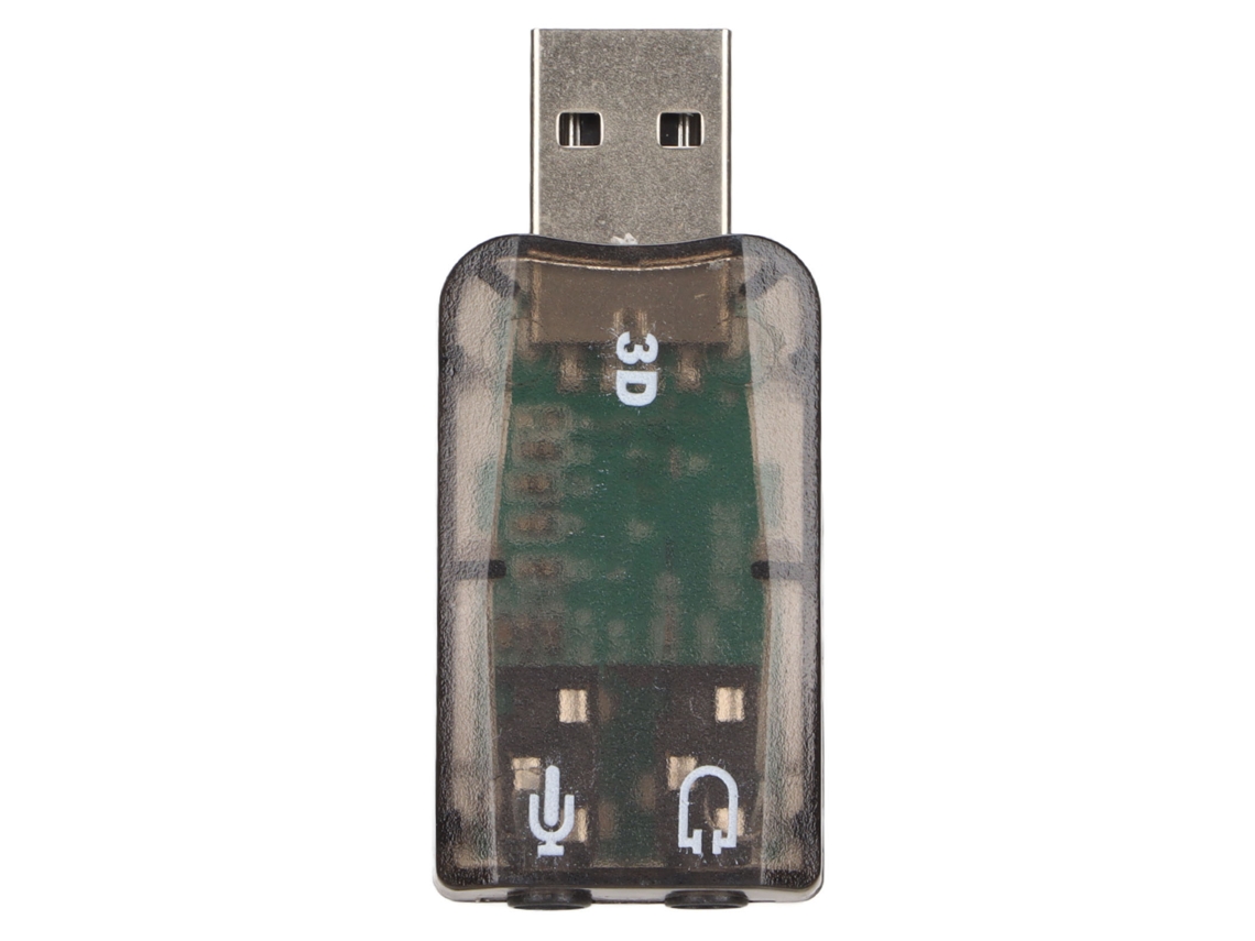Placa de Som USB com suporte a áudio 5.1 e controle de volume EOOCOO
