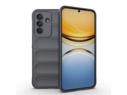 Capa Halinuia Para Samsung Galaxy A37 5g Magic Shield Tpu Flanela Cinzento Escuro (proteção Integral, Interior Em Flanela)