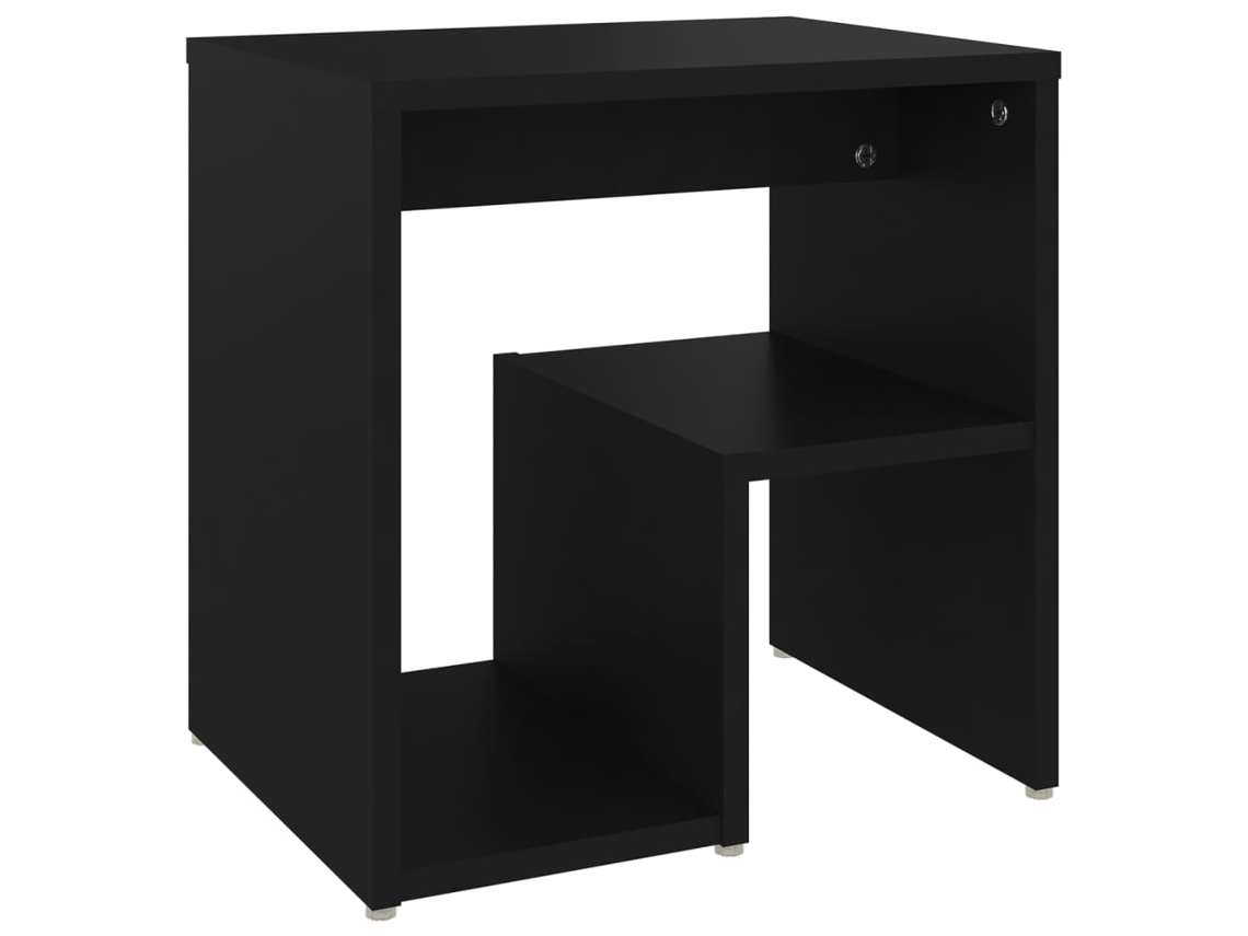 Bed Cabinet, Bed Cabinets Vidaxl Preto Madeira Processada (n/a)