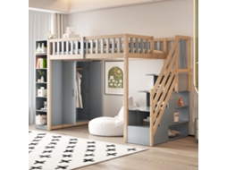 Cama Estofada TOPBRICO solteiro de veludo, com 2 bolsos, anticolisão, branca, 90x200