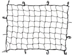 Rede De Carga Para Teto De Carro 120x90 Cm Em Borracha Preta