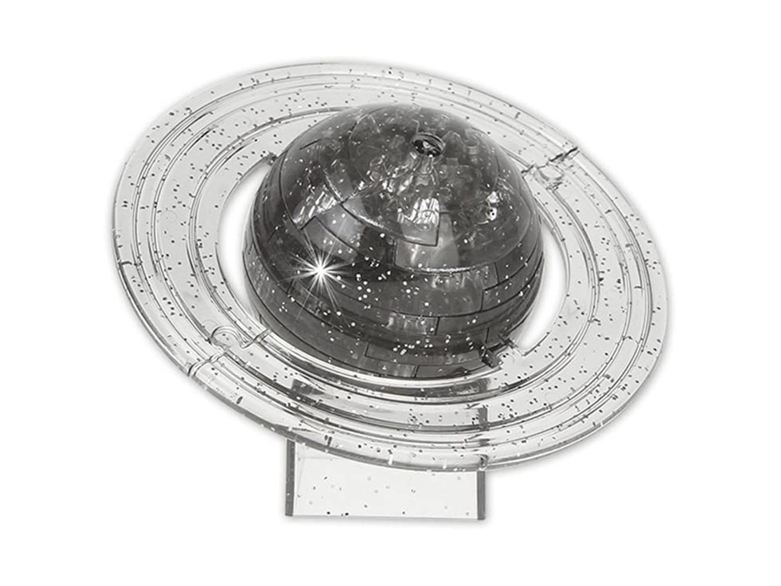 Mali quebra cabeça 3d em Forma de Saturno de Cristal Translúcido Blocos Diy Brinquedo Mesa Presente