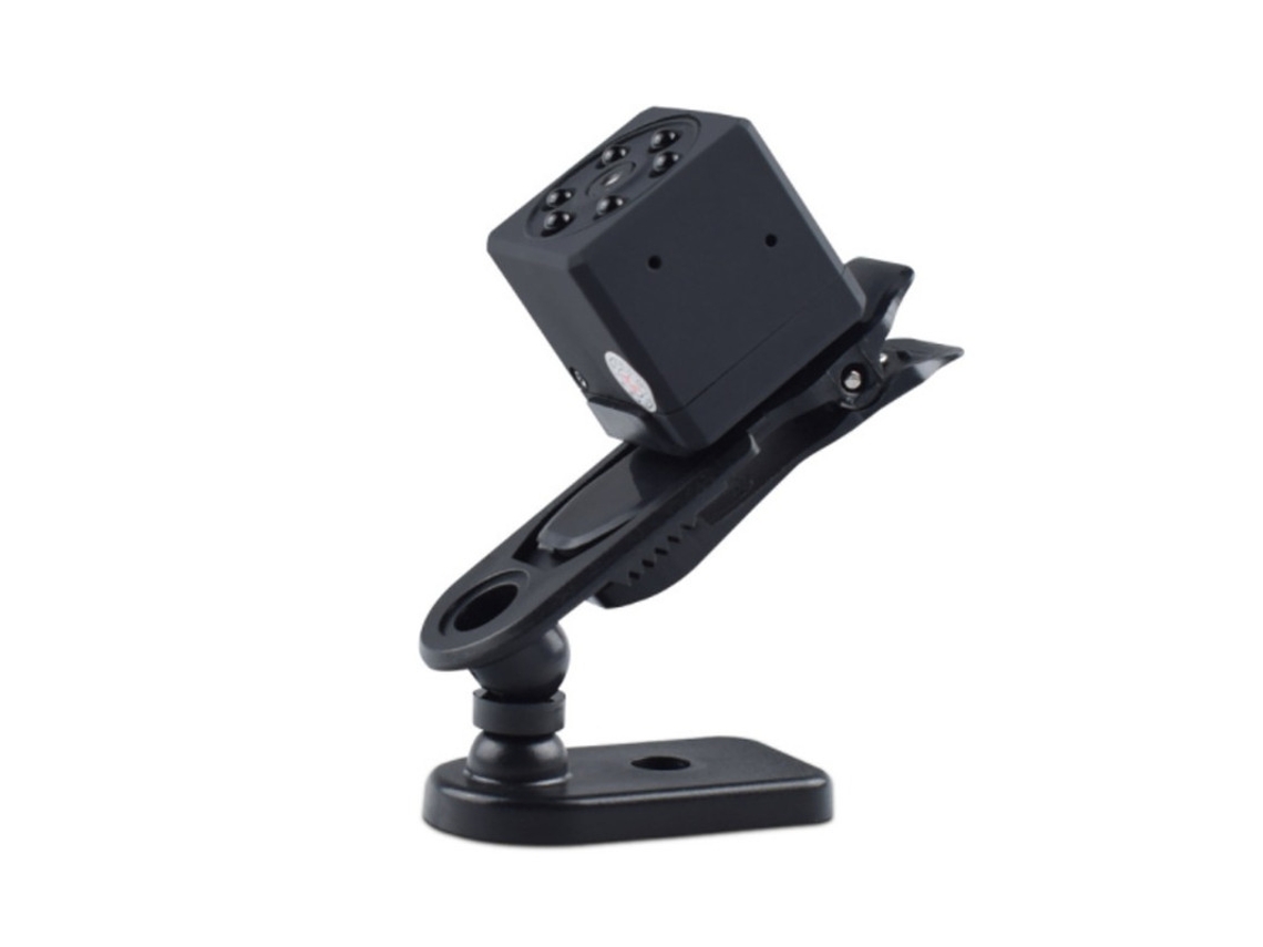 Mini câmera sem fio HD 1080P, suporta visão noturna infravermelha e detecção de movimento (preta)