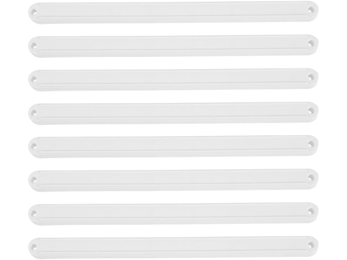 Corrediças De Gaveta Homoyoyo, 8 Peças, Em Plástico Branco Reforçado, Para Armários De Armazenamento, Com Furos De 4mm