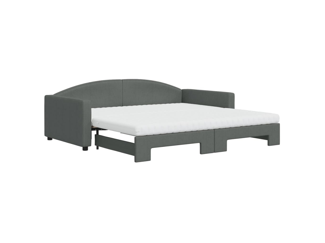 Daybed With Trundle, Daybeds With Trundles Vidaxl Cinzeto Tecido (100 X 200 Cm)