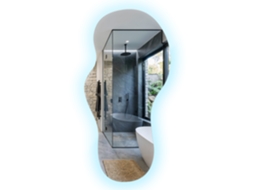 Espelho Led com Luz Fria Irregular ESPELHARTE (45x90 Cm Luz Fria 6500k)