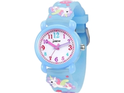 Relógio Infantil, de Quartzo Analógico 3d, Pulso para Meninos e Meninas, Infantil À Prova D'água 30m (azul GOKOCO
