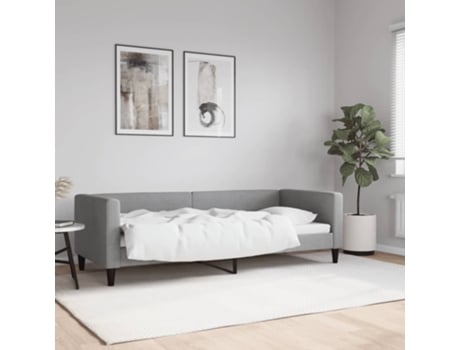 Sofá Cama VIDAXL Tecido Cinzento (80x200 cm)