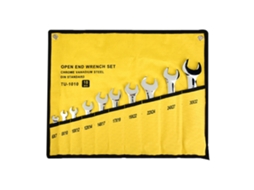Kit De Chave De Chave 10 Peças Aço Cromo Vanádio Chave De Boca Dupla