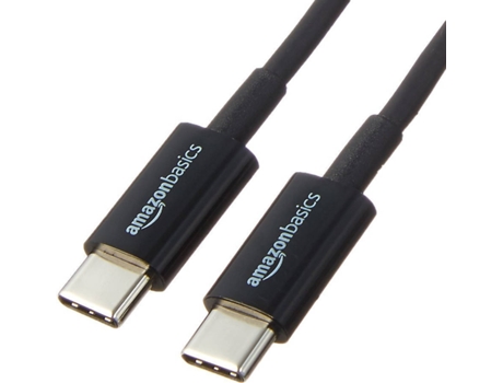Cabo de Dados AMAZONBASICS (USB-C - 1.8 m - Preto)