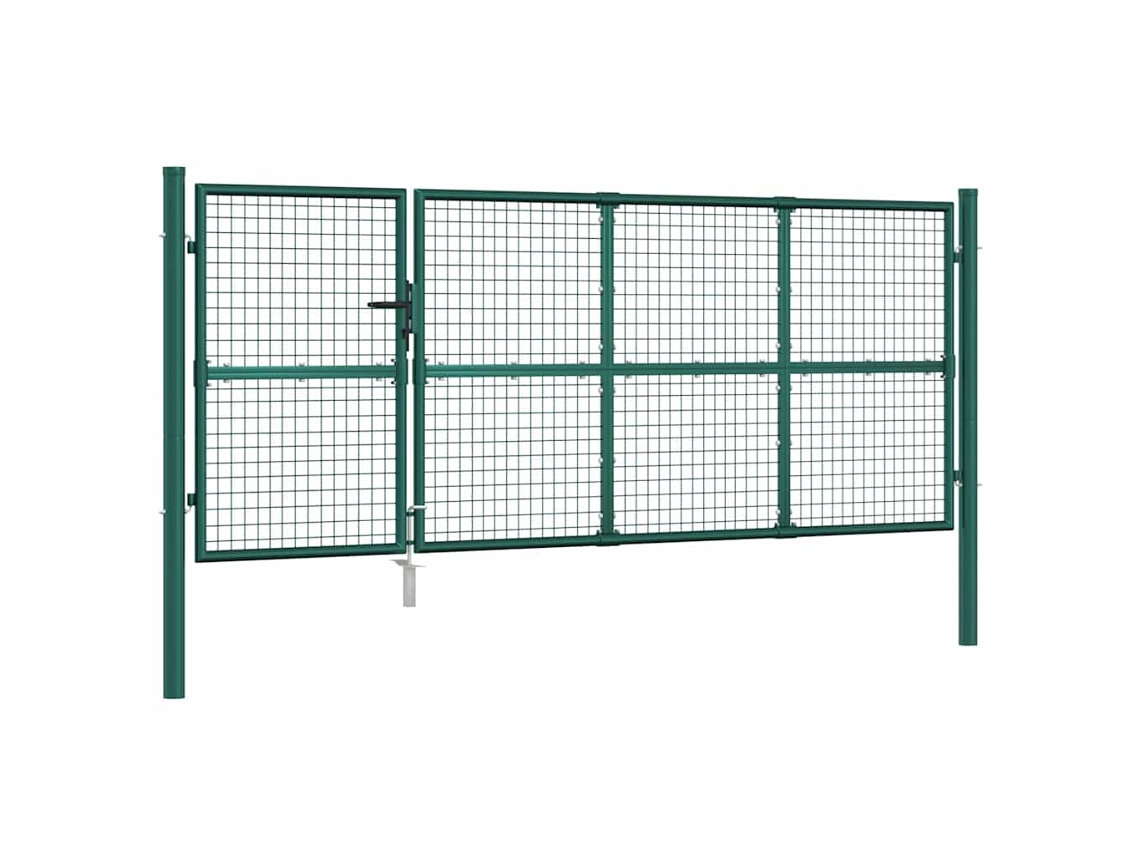 Garden Gate, Garden Gates Vidaxl Verde Aço (350 X 125 Cm)