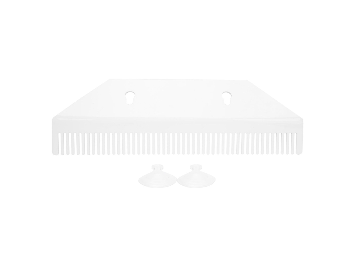 Organizador de perucas e suporte para extensões de cabelo em acrílico, branco.