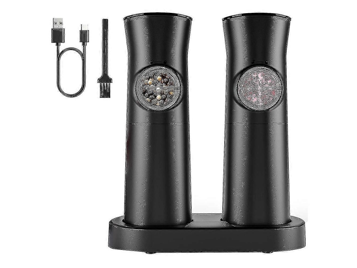 Conjunto de Moedores Elétricos Sal e Pimenta, Moedor Automático Pimenta com Sensor Gravidade Recha GOKOCO