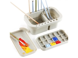 Conjunto Multifuncional De Pincel E Paleta De Pintura Com Suporte E Copo Para Tinta.