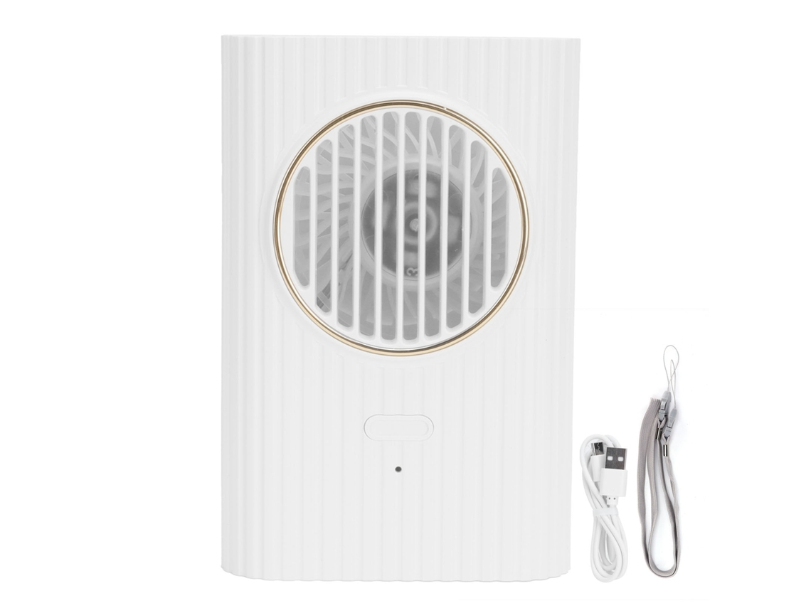 Ventilador portátil de pescoço com carregamento USB mini ventilador de mesa para escritório e quarto branco MARCA