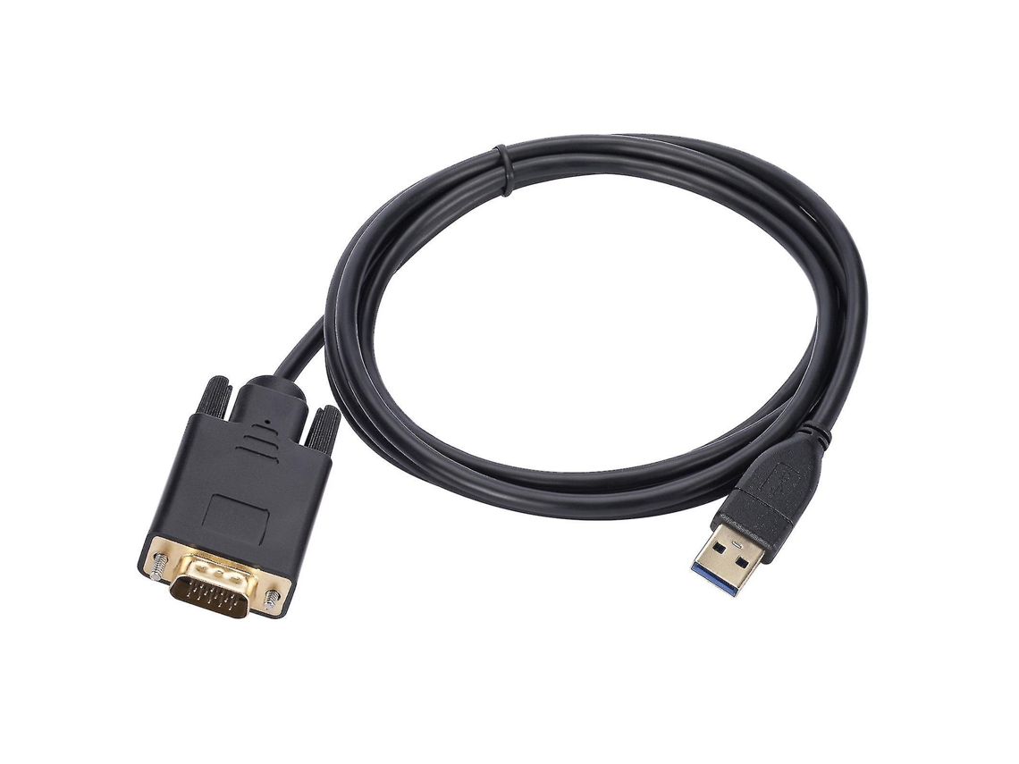 Adaptador USB para VGA, cabo conversor de vídeo USB 3.0 para VGA para TV e projetor Slowmoose