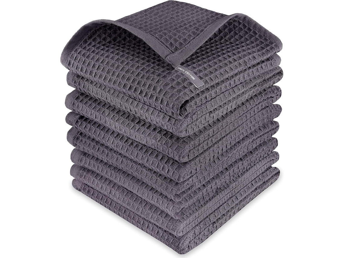 Panos de Prato para Lavar Louça, Toalhas de Cozinha de 30 X 30 Cm, Pacote com 8 Unidades D AQUAFORGE