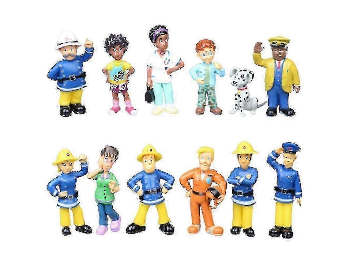 Conjunto De 12 Figuras Do Bombeiro Sam, Brinquedo Para Decoração E Presente